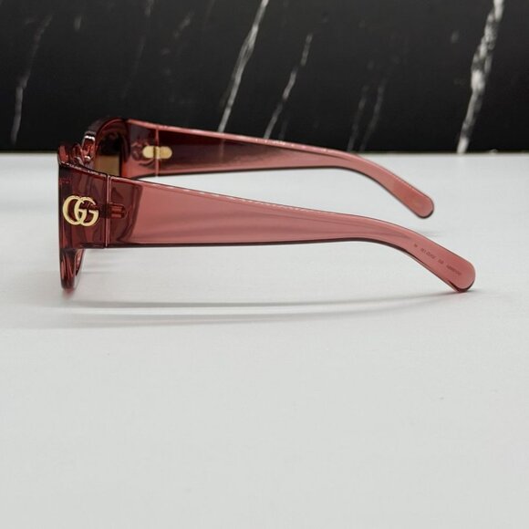 NEW GUCCI GG1599SA 003 SUNGLASSES WOMEN ROUND PINK EYEWEAR - Picture 8 of 11